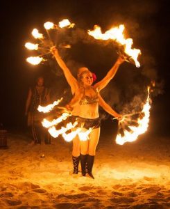 Tulum Beach Wedding Fire Show